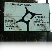 Following road signs on independent driving
