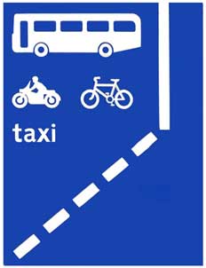 Bus lane sign