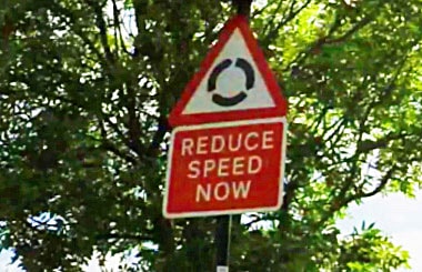 Roundabout sign