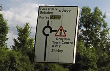 Big roundabout sign