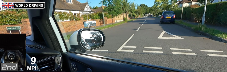 Turning right driving lesson